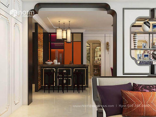 indochine kitchen cabinet design