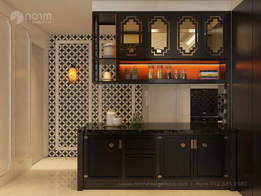 indochine kitchen cabinet design